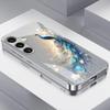 Luxury Crystal Peacock Pattern Electroplated Silver Shockproof Phone Case for Samsung Galaxy S26 S25 S24 S23 S22 Ultra Plus FE