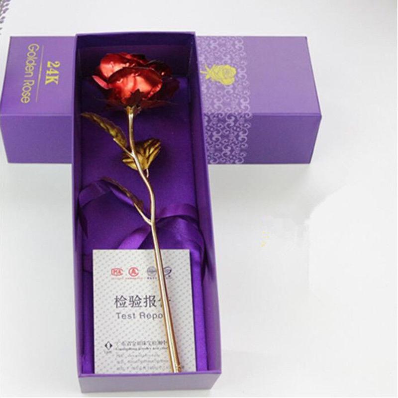 НОВАЯ позолоченная роза, украшение для дома, искусственный цветок, рождественские подарки, День Святого Валентина