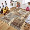 Soft Modern Abstract Distressed Gradient Geometric Boho Cozy Print Living Room Rug Washable Non-Slip Bedroom Rug for Home Decor