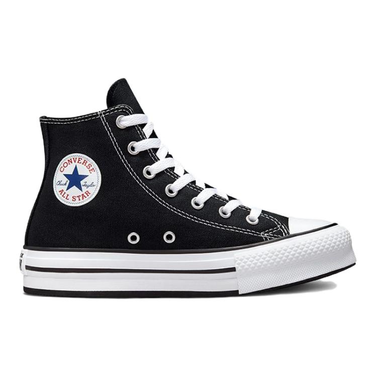 Converse Chuck Taylor All Star Lift Comfortable Lightweight High Top Canvas Shoes Kids Sneakers Black White 272855C