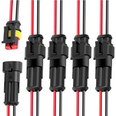 SensaBliss 2-контактный водонепроницаемый разъем 5 комплектов 20AWG автомобильный провод