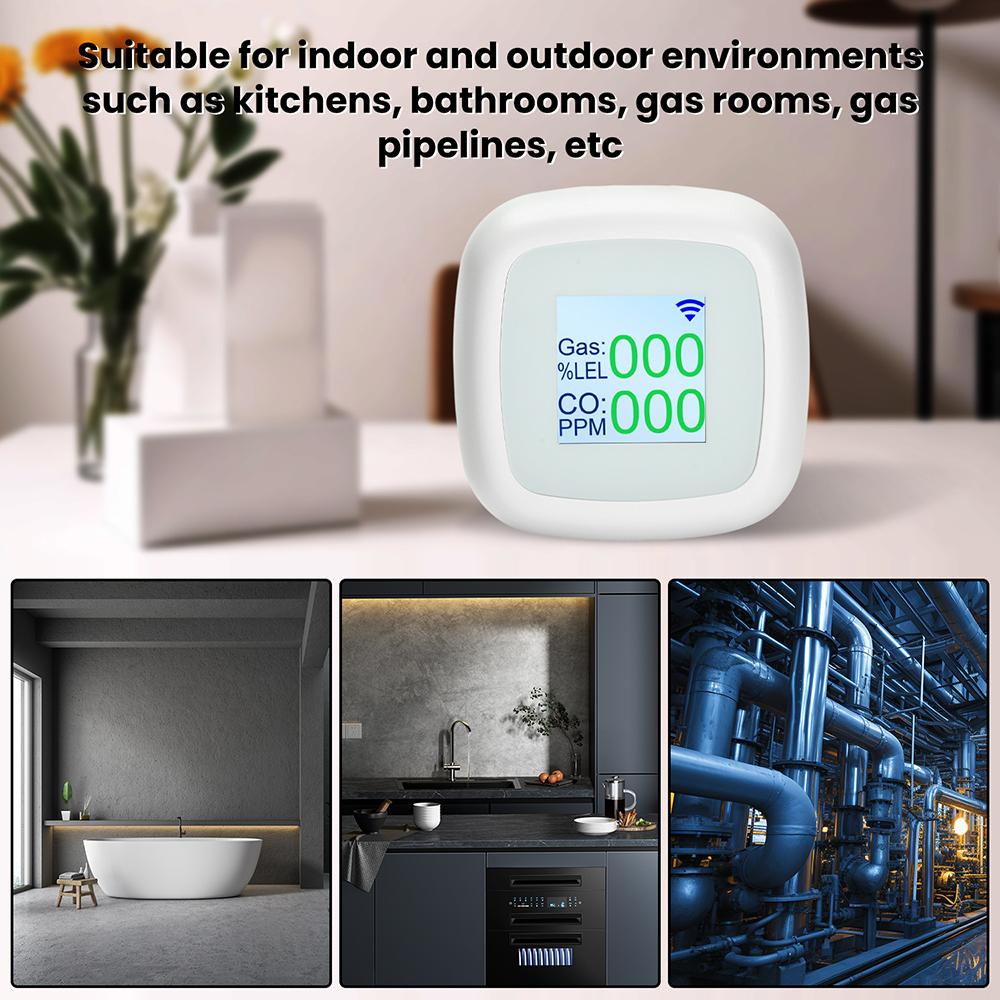 Portable Carbon Monoxide Detector Rechargeable Gas Leak Tester Suitable for use in homes, garages, offices and similar locations