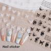 Ink Style Black & White Butterfly, Rose, Star, Bamboo Nail Art Stickers - Semi-Transparent Fairy Design