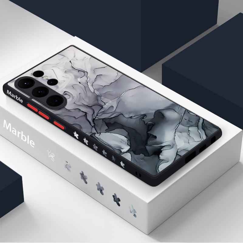 Для Samsung S24 S23 S22 Ultra S21 S20 FE A54 A52 A13 A34 5G чехол противоударный мраморный акриловый ПК гибридный чехол из ТПУ с мягким краем для телефона
