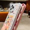 Чехол-карман с отделениями для карт для iPhone 17 Air 16e 16 15 14 13 Pro Max 11 12 Ударопрочный Красный Вишневый Узор Мягкий Силиконовый Чехол для Телефона