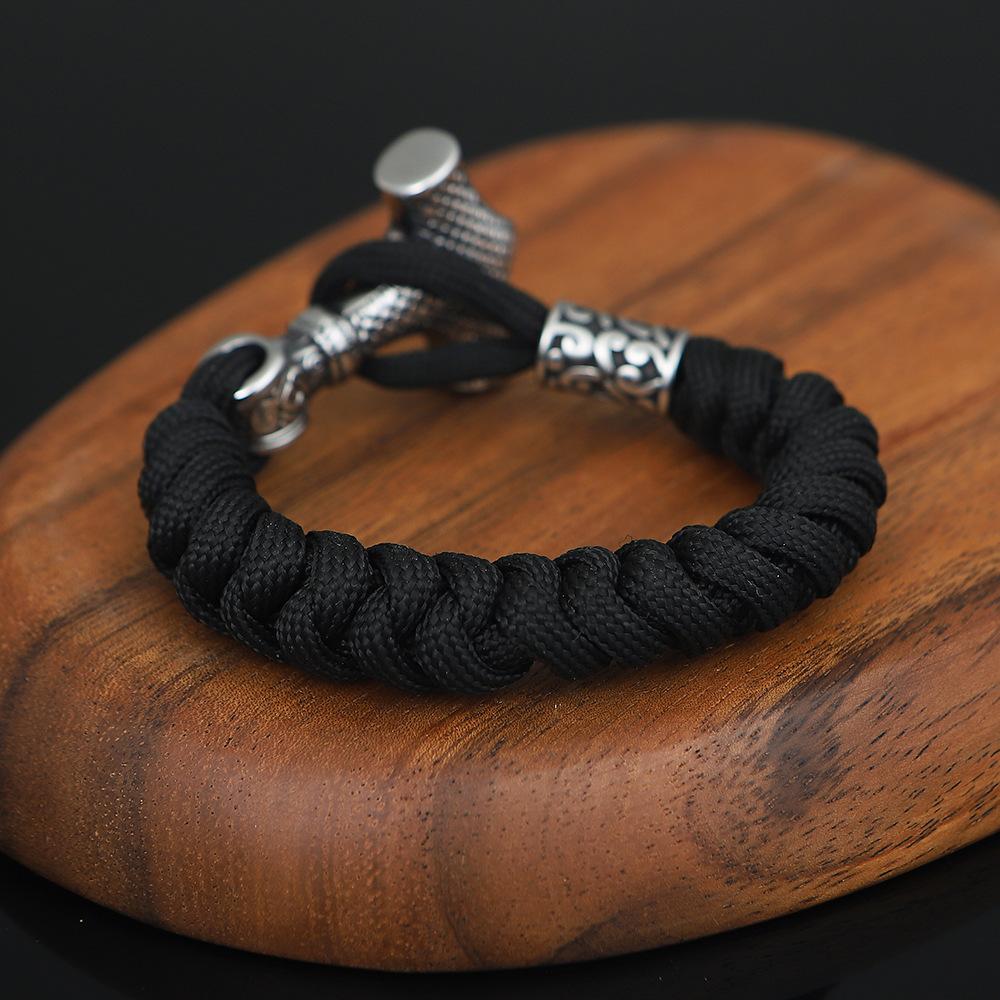 Нержавеющая сталь скандинавский викинг Молот Тора Кинг-Конг узел змеиная кость браслет мужские уличные украшения