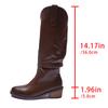 Fashion Women Knee High Boots Autumn Winter Female Shoes Fashion Retro Pleated Slip On Long Boots Elegant Square Low Heel Knight Boots
