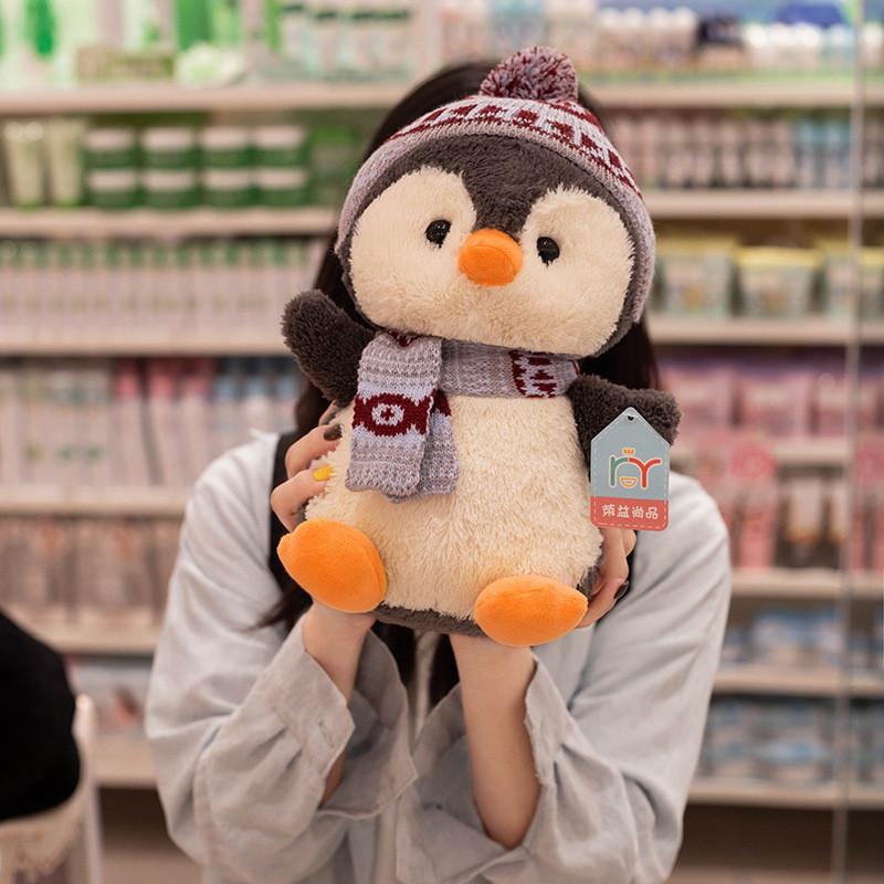 Scarf Penguin Plush Toy Cartoon Child Bedroom Decoration Scene Doll Backpack
