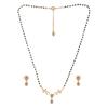 Комплект ожерелья Estele с позолоченным цветком и подвеской Mangalsutra для женщин