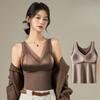 German Velvet Warm Vest for Women In Autumn and Winter with Chest Cushion Integrated Design with Thick Velvet Base Slim Fit and Seamless Top