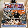 Фланелевое одеяло с принтом персонажей One Piece, Высококачественное, Удобное для всех сезонов, Декор для дома, Тепло и уют, Идеально для рождественских подарков