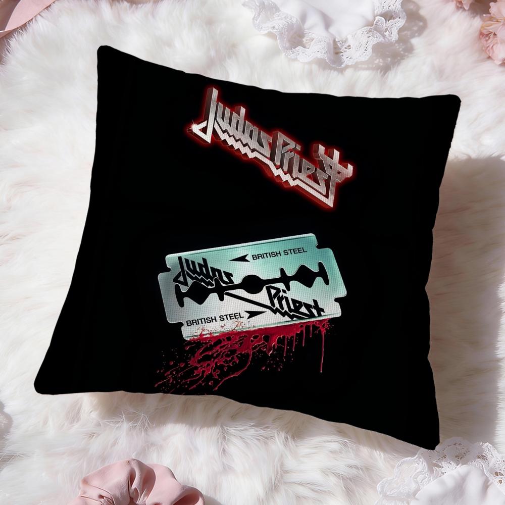 Rock Band J-Judas P-Priest Наволочка Премиум Комфорт Двусторонняя Наволочка - Дизайн "Два в Одном" для Любой Комнаты и Салона Автомобиля