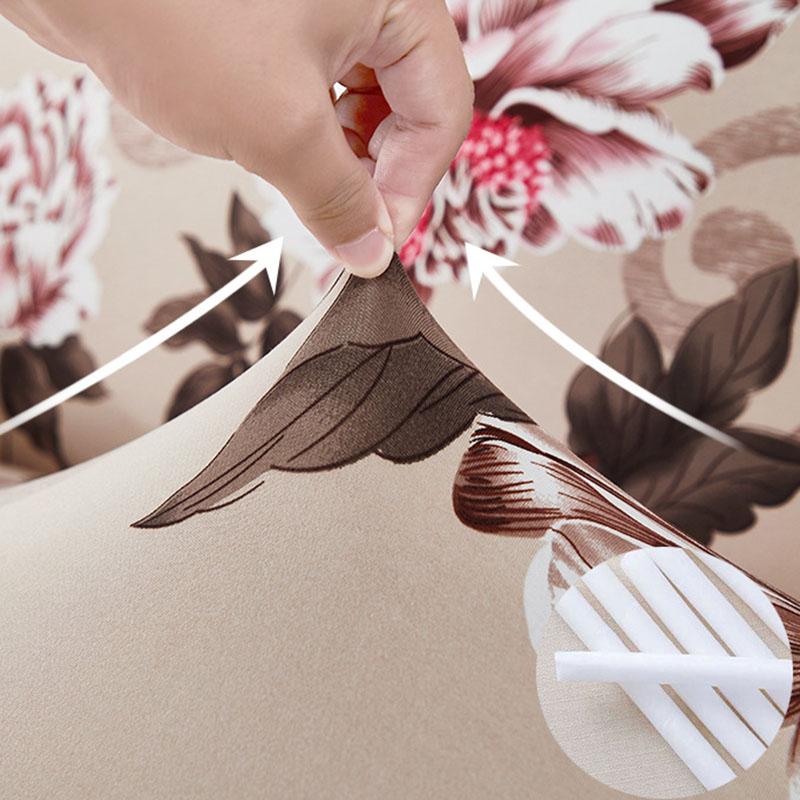 Эластичный чехол на диван с цветочным принтом и юбкой по низу, нескользящая подушка для сиденья с резинкой, чехлы на диван с полным покрытием для всех сезонов