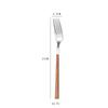 Creative Stainless Steel Spoon Fork Knife Portable Thickened Cutlery Set Wood Grain Western Tableware Dessert Spoon