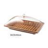 Imitation Rattan Woven Bread Basket with Acrylic Lid Multifunctional Dustproof Fruit Baskets for Restaurant Picnic