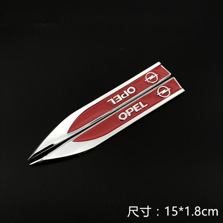 2 шт. Автомобильные аксессуары Металлические наклейки на кузов боковой двери крыло для Opel Astra H G J Insignia Mokka Zafira Corsa Vectra C D Antara