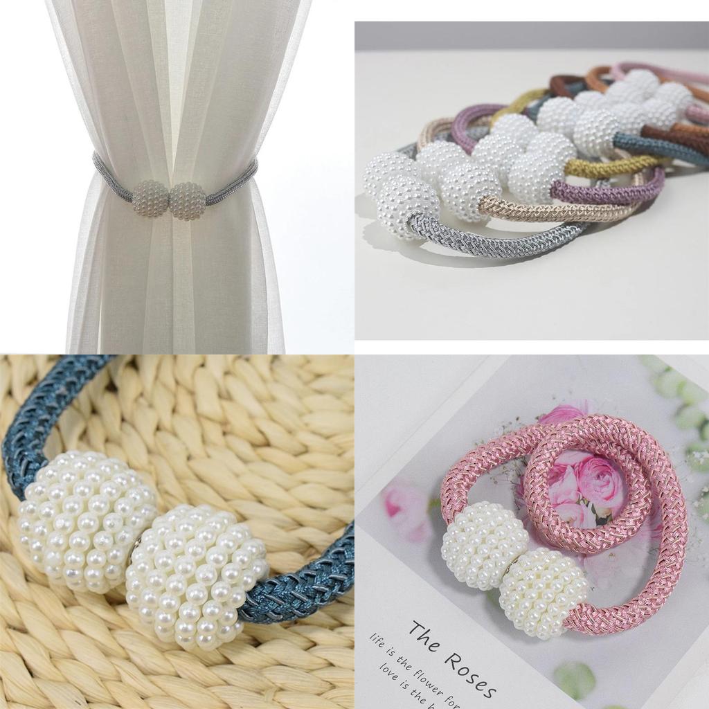 Элегантные магнитные подхваты для штор с плетёной шарообразной пряжкой для стильной драпировки