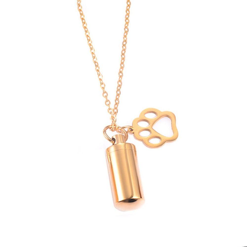 DIY Ashes Urn Memorial Necklace Gold Silver Perfume Vial Pendant Keepsake Pendant Unisex