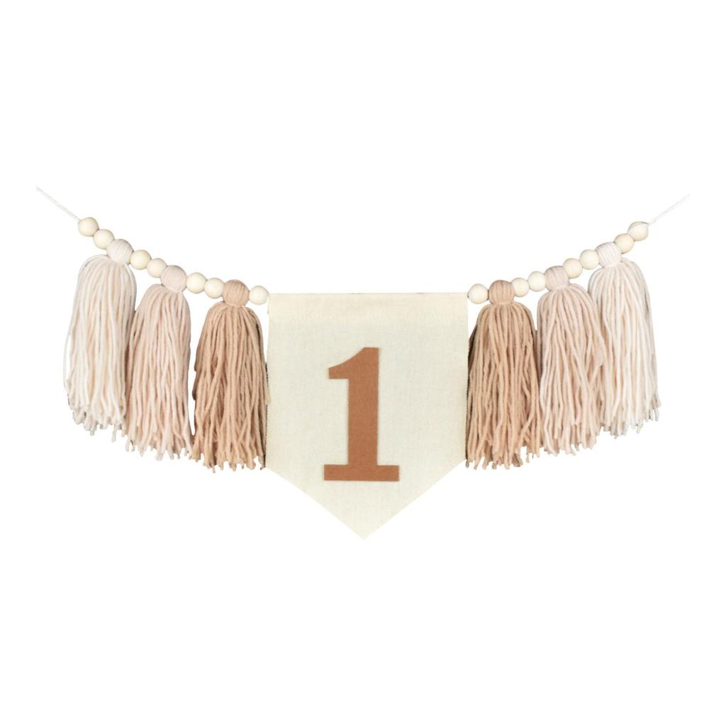 Баннер на стульчик для кормления Мальчики Девочки Украшение на день рождения Декор детской комнаты Реквизит для фото на день рождения 1 Баннер на день рождения для стульчика для кормления