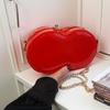 Cute cherry-shaped women's fashionable and unique mini chain handbag, crossbody/shoulder bag, suitable for commuting and dates.