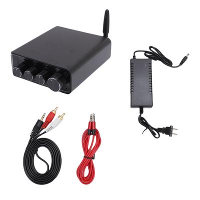 Стереоусилитель Bluetooth 5.4 USB AUX Вход 2 канала 50 Вт x 2 Hi-Fi усилитель для MP3 WAV WMA APE FLAC Вилка США