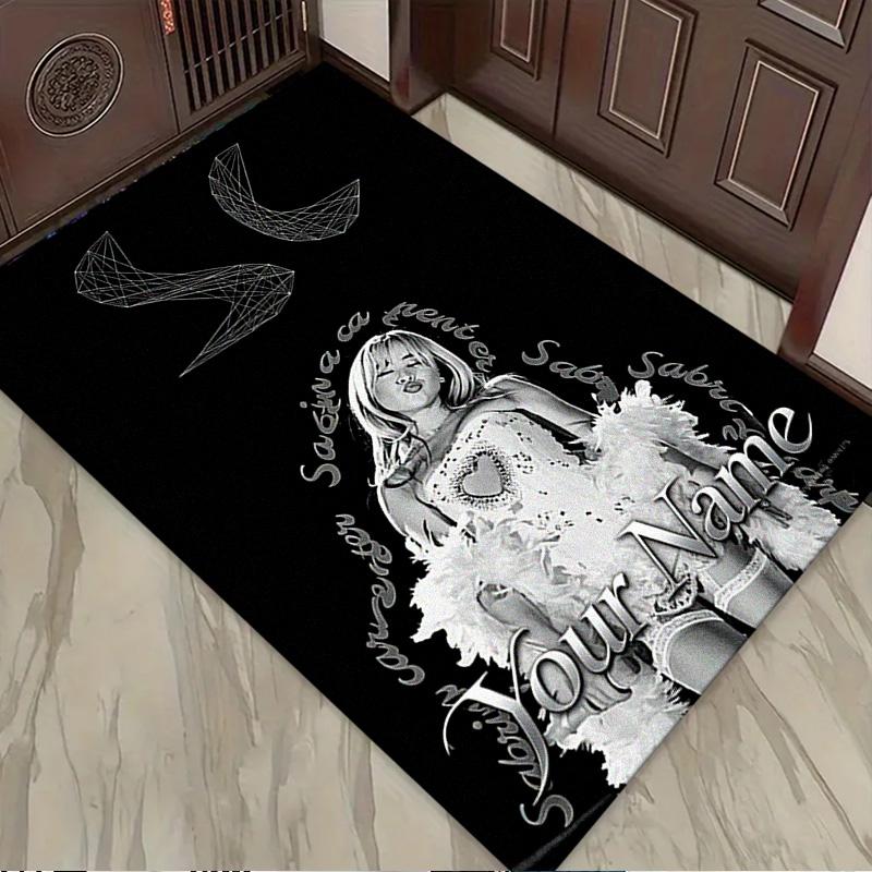 Name Custom Sabrina Carpenter Carpet Rug for Living Room Bedroom Home Sofa Decoration,Kids play Non-slip Floor Mat