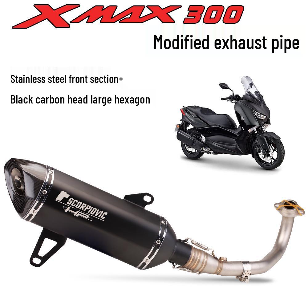 XMAX300 Motorcycle/Scooter Exhaust System – Stainless Steel Front, Yoshimura Akrapovič SC Rear