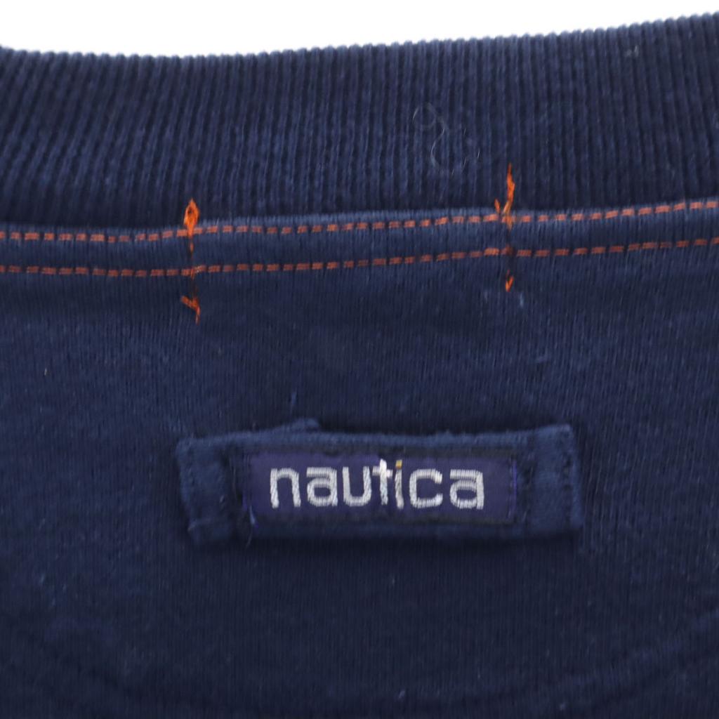 Nautica 90-е годы Узор старой границы Свитшот с длинным рукавом и воротником-стойкой XL Мужской Б/У
