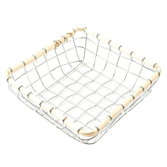 Storage Basket, Stainless Steel Woven Multi-Purpose Organizer, Large Capacity Stackable Fruit Bowl for Kitchen Bathroom Bedroom And More