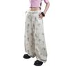 Graffiti Print Loose Wide-Leg Casual Pants