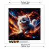 New Arrival 5D DIY Full Circle Diamond Painting "Kitten" Embroidery Cross Stitch Home Decor Gift
