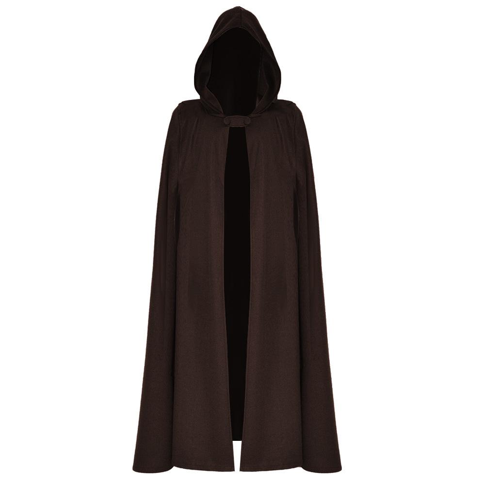 D2024 New Pirate Cape Cos Halloween Medieval Wizard Reaper Tweed Cape