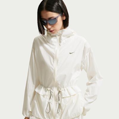 Women's Nike Sportswear Sun Protection Clothing Women's Sail White Hooded Non Detachable Moderate Other