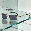 Летние Новые Бескаркасные Солнцезащитные Очки Модные Личностные Многоцветные Мужские и Женские Солнцезащитные Очки Uv400