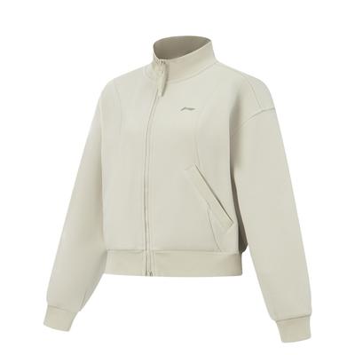 Li Ning Серия Фитнес Повседневная Универсальная Простая Удобная Куртка Стойка Свободного Кроя Женские куртки AFDVF80-1