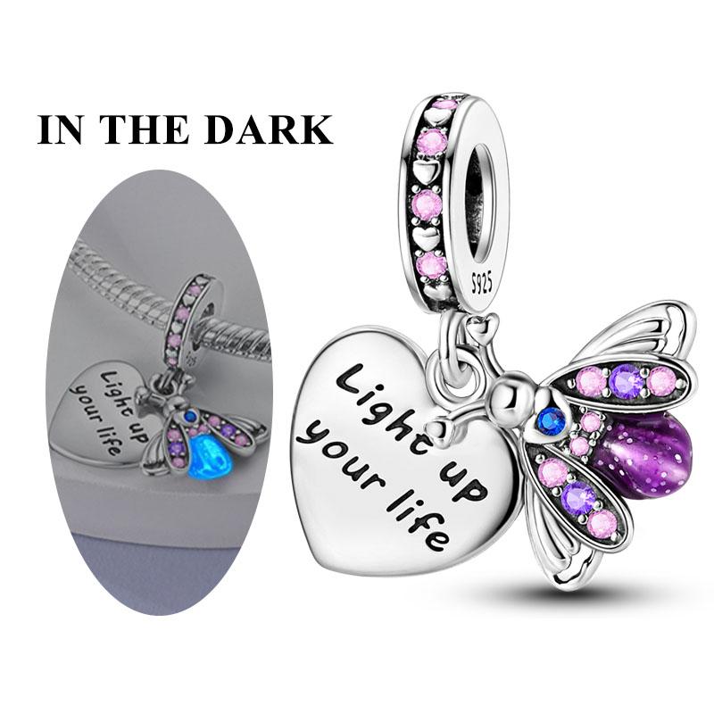 Розовые Шармы Оригинальные Медные Шармы Сердце Бант Флакон Духов Бусины Подвески Подходят для Браслета Сделай Сам Женские Украшения для Изготовления