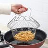Многофункциональная складная корзина для жарки и слива из нержавеющей стали