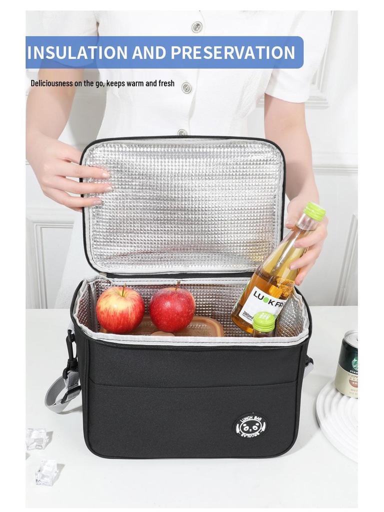 Изолированная сумка для ланча бенто большой вместимости - Водонепроницаемая, толстая, подкладка из алюминиевой фольги для пикников