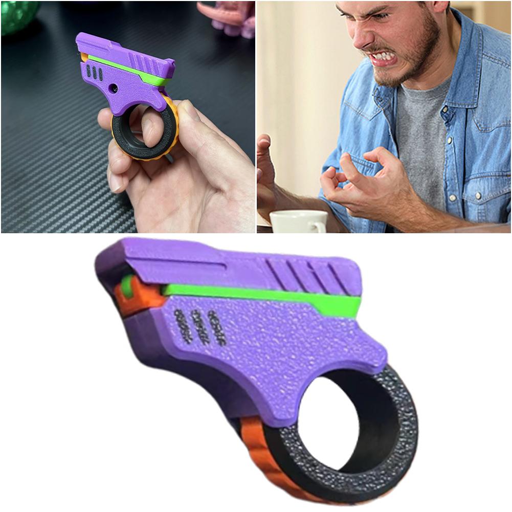 3D-печатный успокаивающий спиннер EDC, эффективное снижение стресса, офисные настольные игрушки, маленькие игрушечные пистолеты для людей, страдающих тревожностью и СДВГ