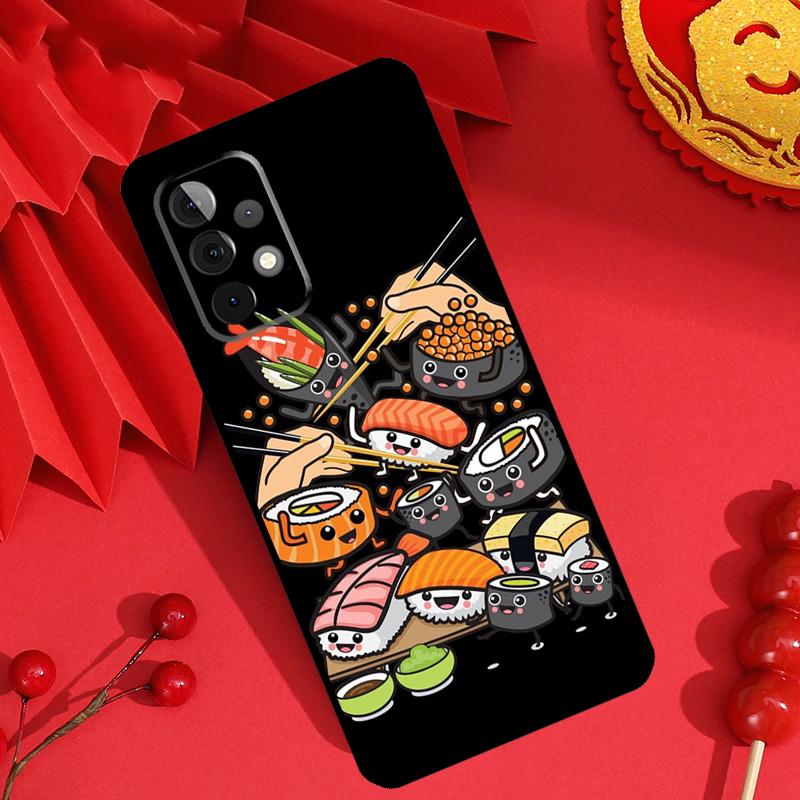 Чехол для телефона Samsung Galaxy M15 M55 M31 M13 M11 M12 M14 M06 M16 M36 M56 M53 M32 M52 M35 M34 M54 с рисунком суши