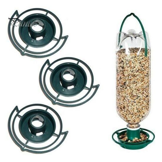Soda Bottle Hanging Birds Feeding Tray Plastic Bottle Wildbird Seeds Feeder Base for Outdoor Garden Balcony