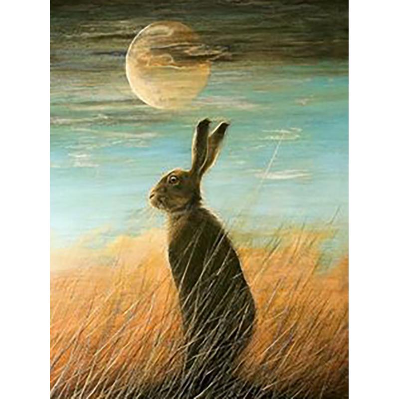 Rabbit DIY 5D Diamond Painting Full Round Drill Animal Diamond Embroidery Cross Stitch Mosaic Kits Wall Art Home Decor Gift