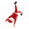 Santa Claus Yoga Glass Ornament Desktop Art Figurine Healthy Humorous Holiday Decor Glass Art Ornament