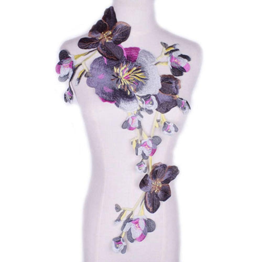 Craft Trim Wedding Dress Applique Embroidered Collar Clothes Patch Flower Neckline
