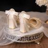 Fashion New Gentle French Single Shoes Girl Bridal Wedding Dress Bridesmaid High Heels