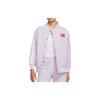 Logo Patch Single Button V-Neck Jacket Women Jacket Light-Purple DQ6610-530