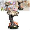 Garden Bird Bath Bowl Resin Feeder Statue Sculpture Feeding Station for Backyard Attracting