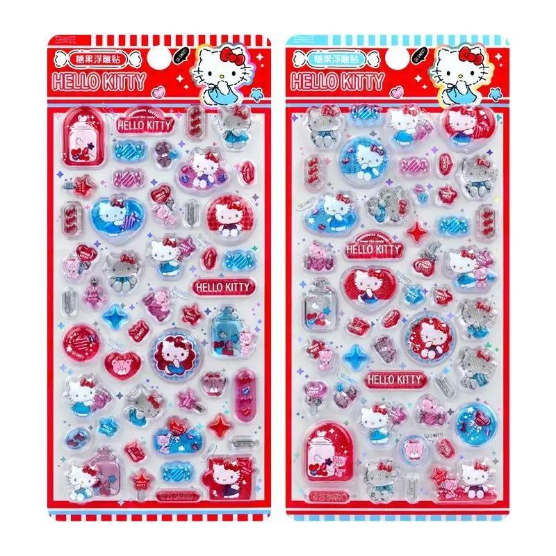 Kawaii Hellokitty 3D Drop Stickers Cute Phone Case Laptop Water Bottle Decorations Stickers School Stationery Supplies