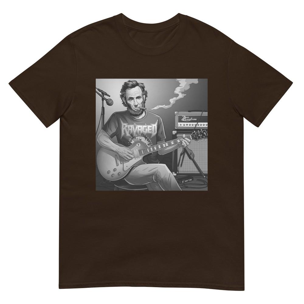 President Abraham Lincoln Playing Guitar Abe Lincoln Vintage TShirt