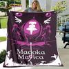 Puella Magi Madoka Magica Cartoon Soft Plush Blanket,Flannel Blanket Throw Blanket for Living Room Bedroom Bed Sofa Picnic Cover